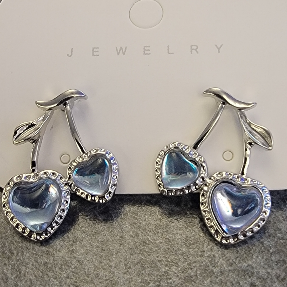 COPY - Super Cute Heart Shaped Cherry Earrings
